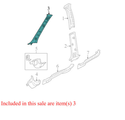 YL8Z7803598AAB 2002-2007 Ford Escape Passenger Right A Pillar Trim Used OEM YL8Z7803598AAB