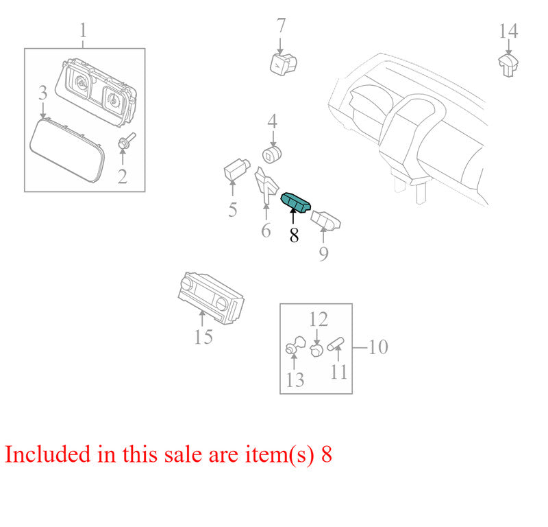6H6T10D889ADW 2007-2010 Lincoln MKX Driver Information Display Switch Used 6H6T10D889ADW OEM