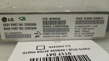 22903686 2013 Buick Verano Mobile Phone Control Module Used 22903686 (OnStar, opt UE1)