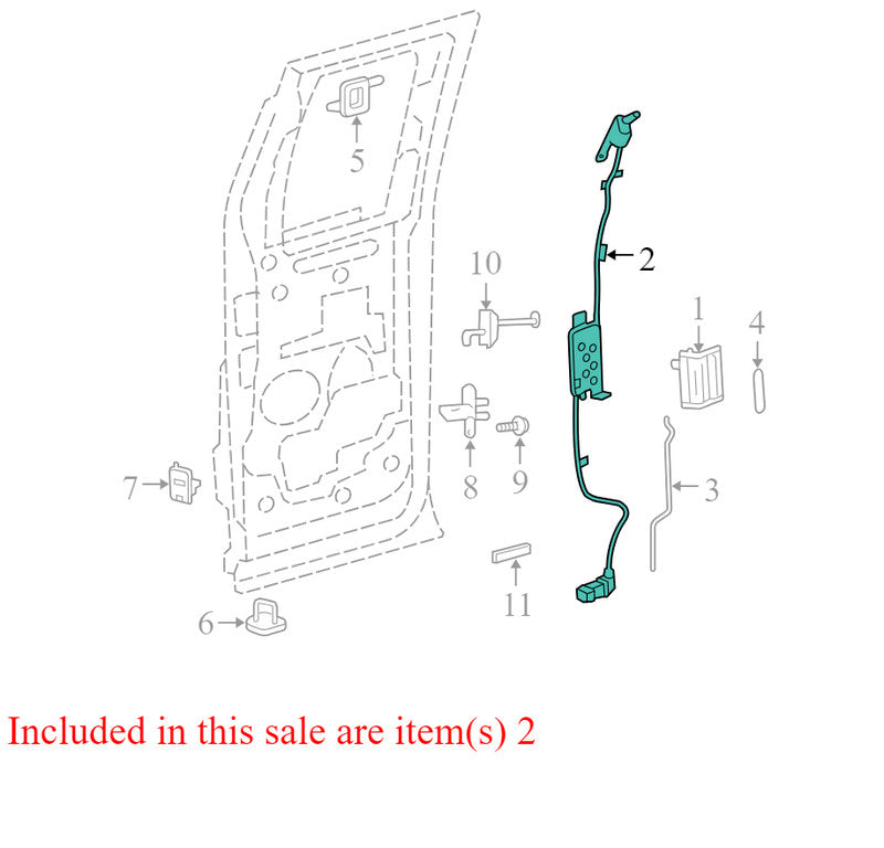 8L3Z18264A00B 2004-2008 Ford F-150 XLT Passenger Rear RR Door Lock Actuator Used OEM 8L3Z18264