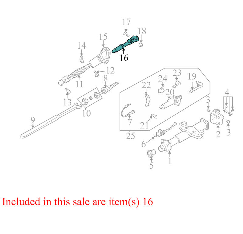 19329330 1999-2006 Chevrolet Silverado 1500 Lower Steering Shaft Used 19329330 OEM