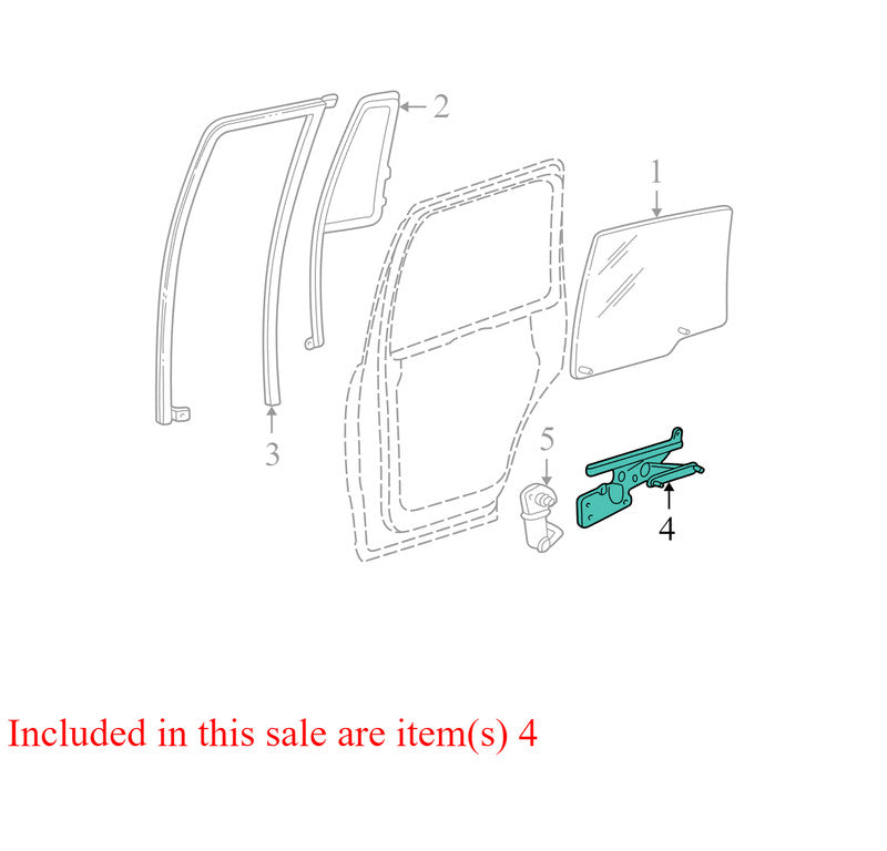 6L1Z7827008AA 2003-2006 Ford Expedition Driver Rear RL Window Regulator Used OEM 6L1Z7827008AA