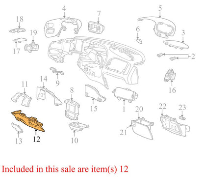 F75Z1504459BAD 1997-2003 Ford Expedition / F-150  Instrument Panel Knee Bolster F75Z1504459BAD