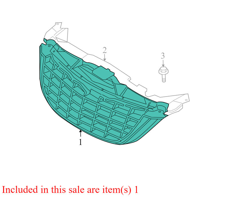 4857625AB 2004-2008 Chrysler Pacifica Front Grille Used OEM 04857626AA