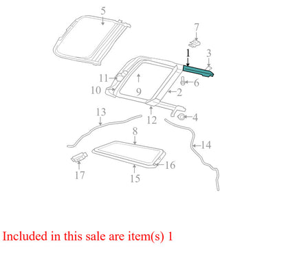5183170AC 2007-2012 Dodge Caliber Sunroof Assembly Used 5183170AC OEM