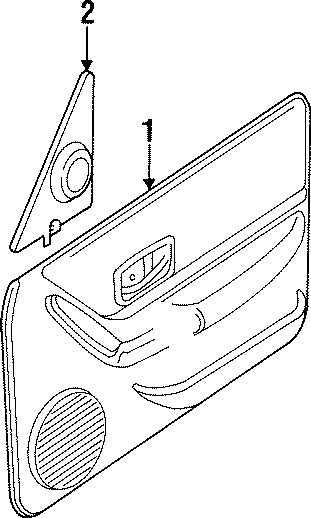 SR021K5AA 1997-2001 Cherokee Front Right Door Interior Trim Panel (Sun Fading) 5EH271K5AG 