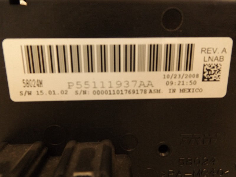 55111937AA 2008-2009 Dodge Avenger HVAC Temperature Control Panel Used OEM 55111937AB 