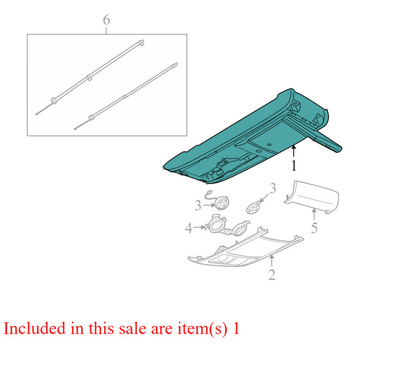 1KM33DW1AA 2008-2010 Chrysler Town &amp; Country Overhead Console Used OEM 1KM33DW1AA