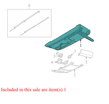 1KM33DW1AA 2008-2010 Chrysler Town &amp; Country Overhead Console Used OEM 1KM33DW1AA