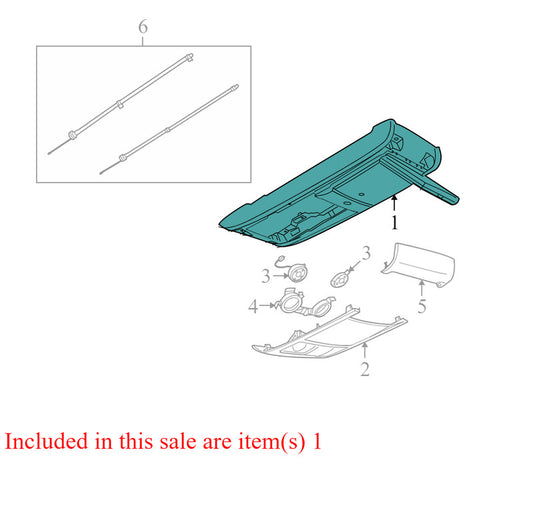 1KM33DW1AA 2008-2010 Chrysler Town &amp; Country Overhead Console Used OEM 1KM33DW1AA