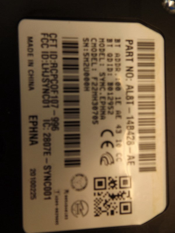 AL8T14B428AE 2008-2012 Ford Escape Bluetooth Communication Module Used 9L3Z14D212BF