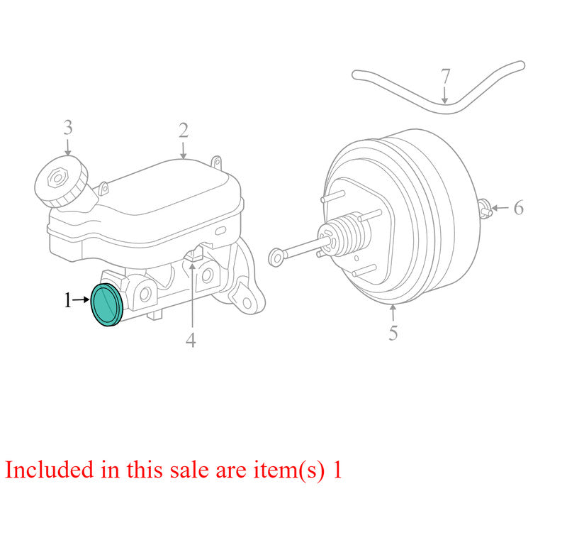 4877805AH 2004-2008 Chrysler Pacifica Brake Master Cylinder W/ Reservoir Used OEM