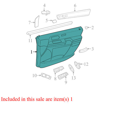 1QY751DSAA 2013 Chrysler Town &amp; Country FL Door Interior Trim Panel Used 1JD761DSAA OEM