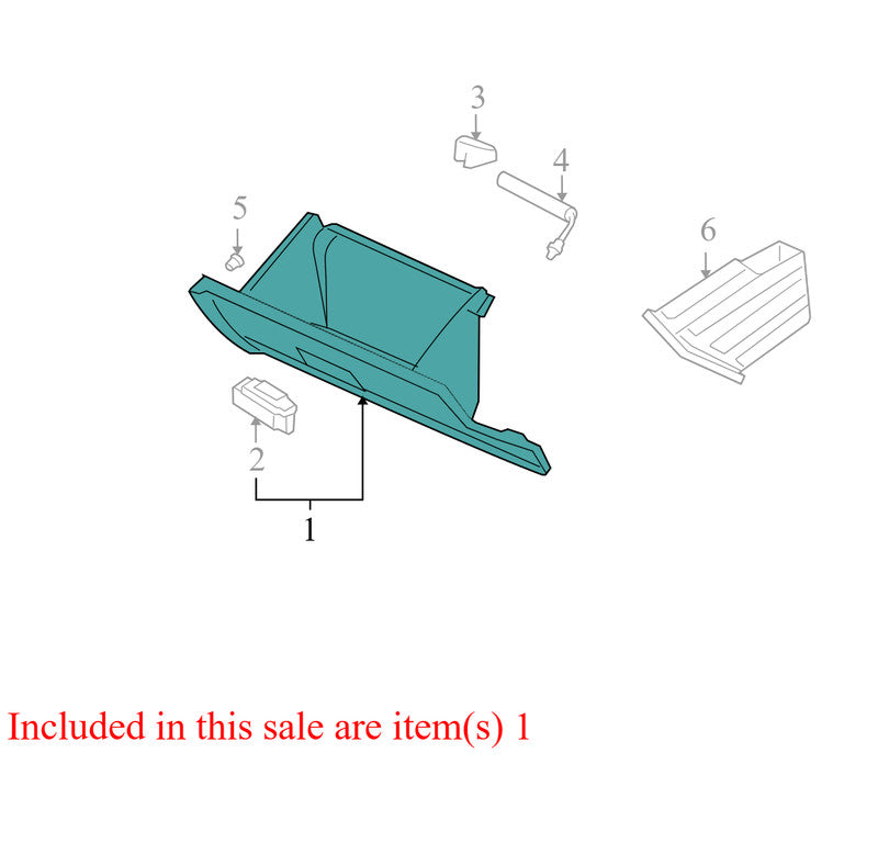7E5354060T10AA 2006-2009 Ford Fusion Glove Box Assembly Camel Tan Used 7E5354060T10AA OEM