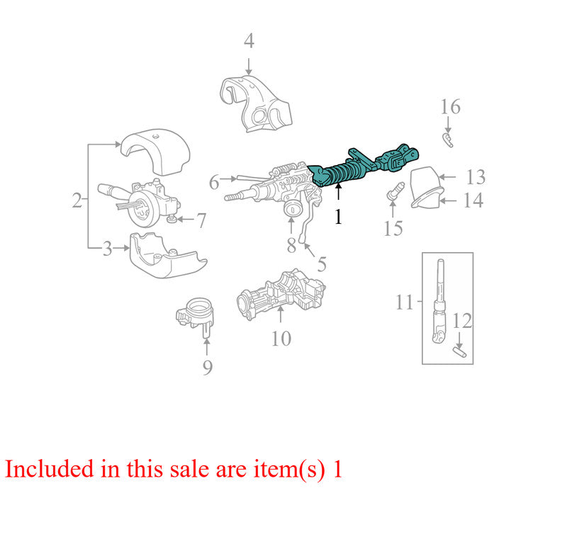 4680435AD 2001-2003 Dodge Caravan Steering Column W/ Tilt Used 4680434AG OEM