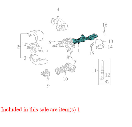 4680435AD 2001-2003 Dodge Caravan Steering Column W/ Tilt Used 4680434AG OEM