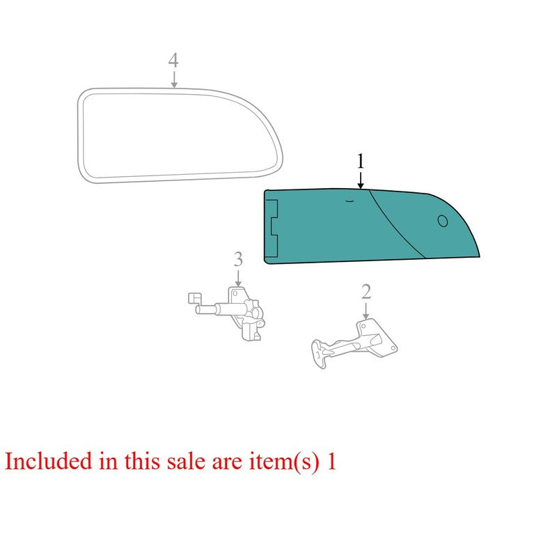 DQ11376YPY 2008-2020 Grand Caravan Driver Left Quarter Glass Used DQ11376YPY Privacy Tint