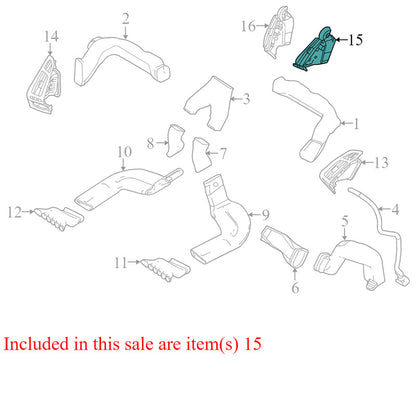 BM51A014L20AC 2012-2014 Ford Focus Passenger FR Dashboard Air Vent Used BM51A014L20AC OEM