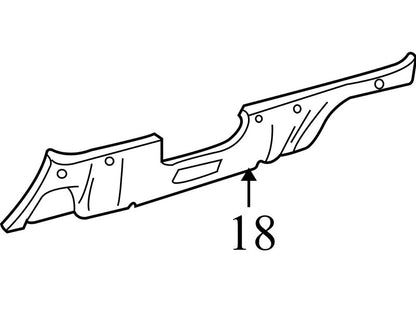 15022016 1995-1999 Chevrolet K1500 Instrument Panel Knee Bolster Used OEM 15022016 