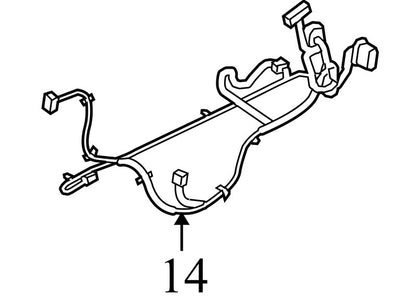 22790775 2010-2011 GMC Terrain Driver FL Door Wiring Harness Used 22790775 OEM
