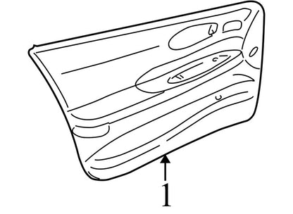 25747759 2002-2005 Buick LeSabre FR Door Interior Trim Panel W/ Speaker Used 25747759 OEM