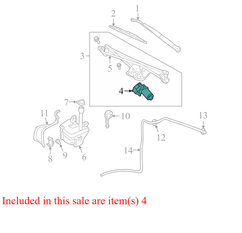 2L2U17508AD 2002-2005 Ford Explorer Front Windshield Wiper Motor Used 6F1Z17508AARM OEM