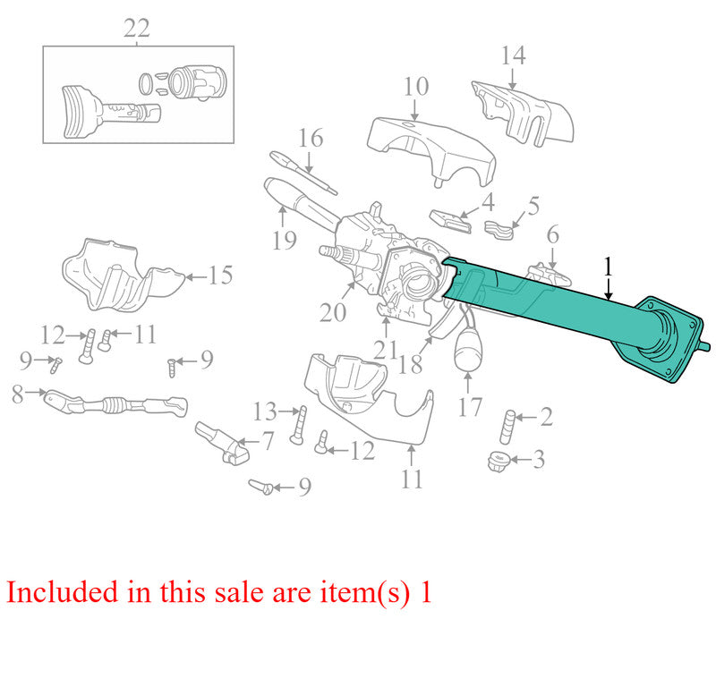 4874455AC 1997-2000 Dodge Dakota Steering Column Assembly Used OEM 