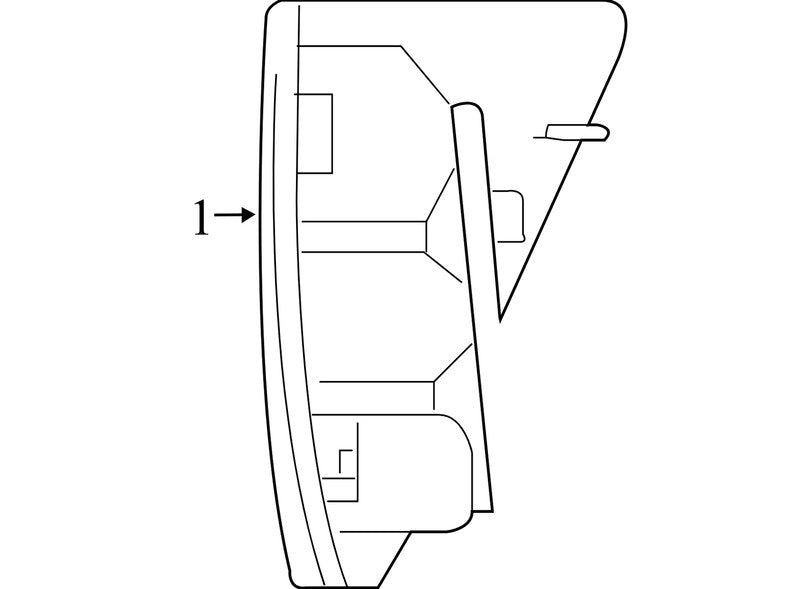 55156615AG 2005-06 Jeep Grand Cherokee Passenger RR Tail Light Assembly Used 55156615AG OEM