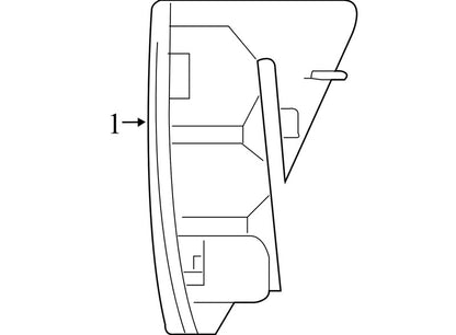 55156615AG 2005-06 Jeep Grand Cherokee Passenger RR Tail Light Assembly Used 55156615AG OEM