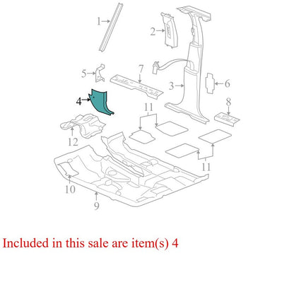 1CL27ZJ3AA 2006-2010 Jeep Grand Cherokee Driver FL Kick Panel Trim Used 1CL27ZJ3AA OEM