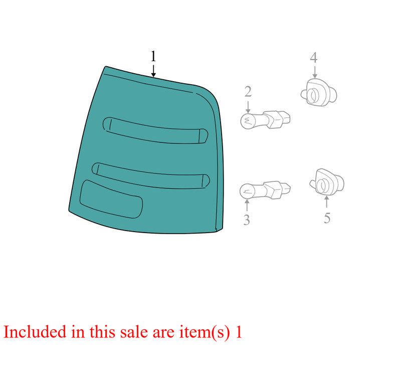 2L1Z13404AB 2003-2006 Ford Expedition Driver FL Tail Light Assembly Used 2L1Z13404AB OEM