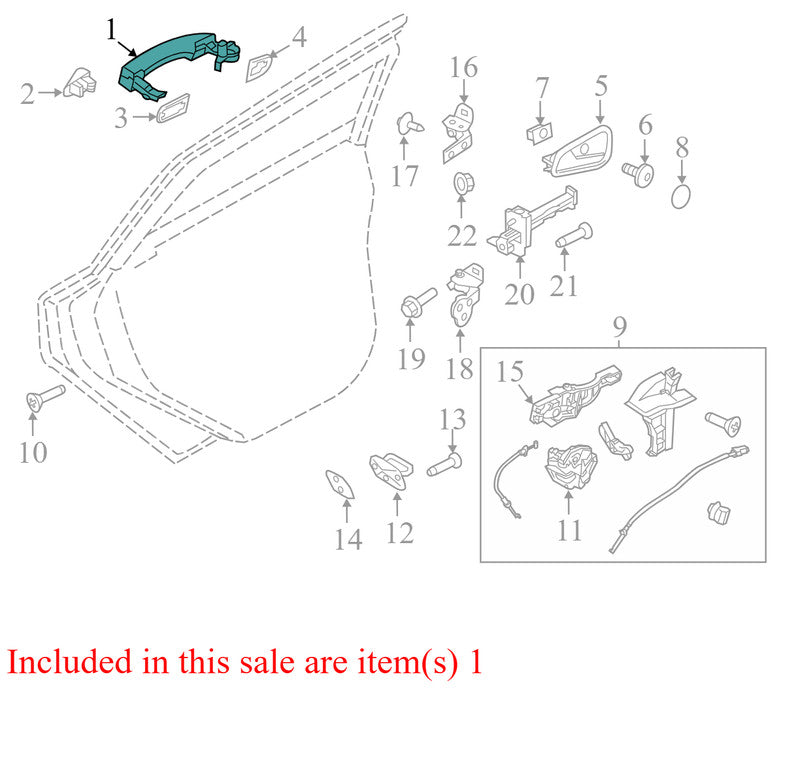 CM51A224A37CB 2012-2014 Ford Focus RL Exterior Door Handle Used BM5Z5422404BAPTM OEM