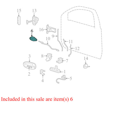 5F9Z7422601AA 2005-2007 Ford Freestyle Passenger FR Interior Door Handle Used OEM 5F9Z7422601A