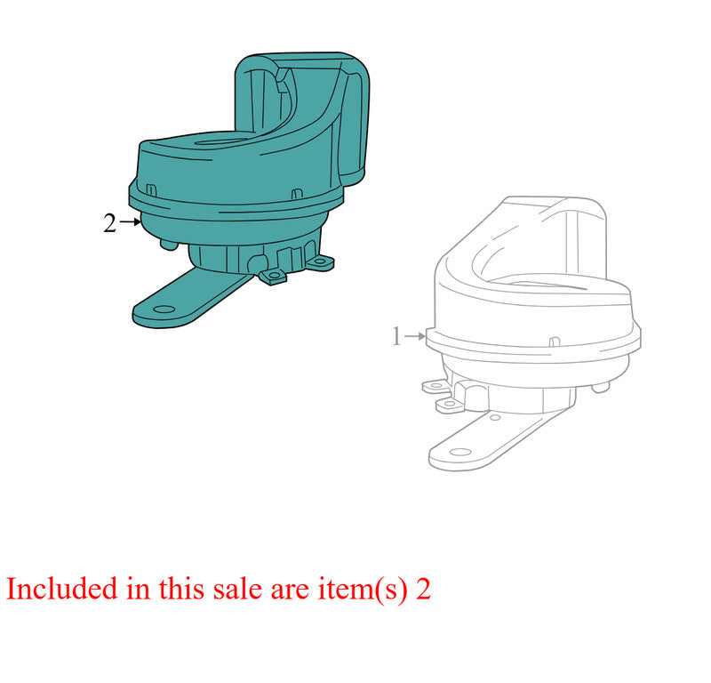 A046495 2015-2018 Dodge Grand Caravan Low Note Horn Used A046495 OEM