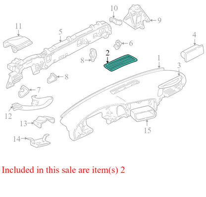 15039948 1997-2008 GMC Safari Windshield Defroster Vent Grille Used OEM 15961203