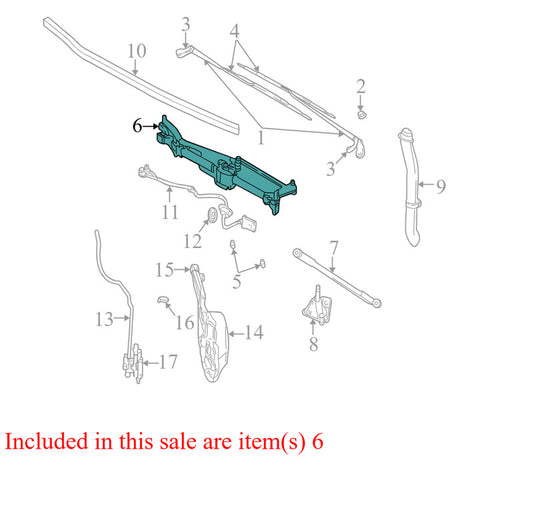 5114534AB 2000-2007 Dodge Caravan Windshield Wiper Motor W/ Linkage Used 5114534AB OEM