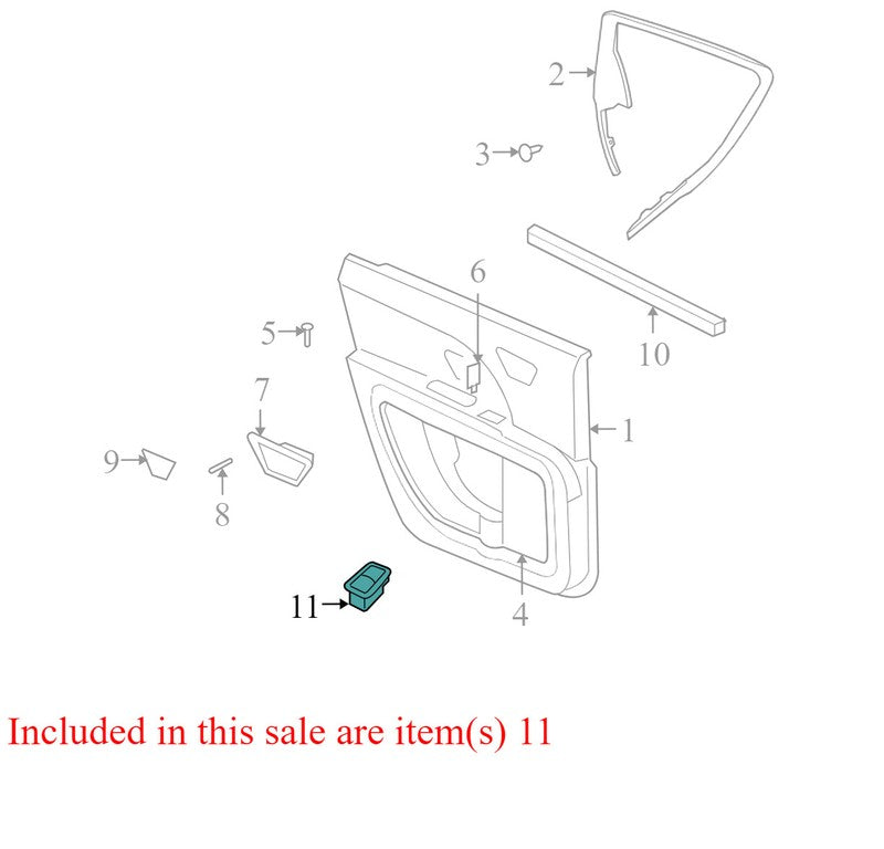 10032637 2008-2010 Dodge Grand Caravan Passenger RR Window Switch Used 4602531AF 