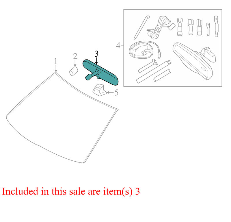 8U5A17E678BC 2009-2012 Ford Edge Front Interior Rear View Mirror Used 8U5A17E678BC OEM
