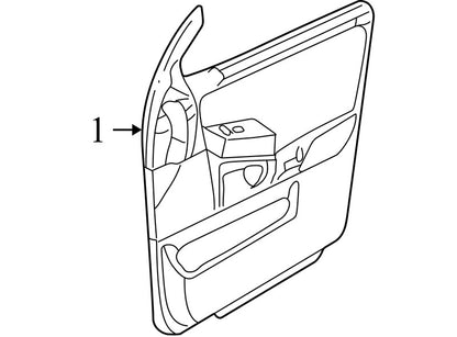 2L1Z7823942DAA 2003-2006 Ford Expedition Driver Rear RL Interior Door Trim Panel Used OEM 