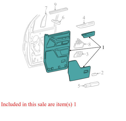 P1NY641DSAA 1997-2004 Ford E-150 Econoline FR Door Interior Trim Panel Used 3C2Z1523942BAA