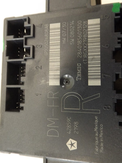 05026808AB 2009-2010 Chrysler Town &amp; Country FR Door Control Module Used 05026808AB OEM