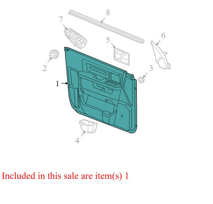 1EA24XDVAB 2009-2012 Dodge Ram Passenger FR Door Interior Trim Panel Used 1EA24XDVAB OEM