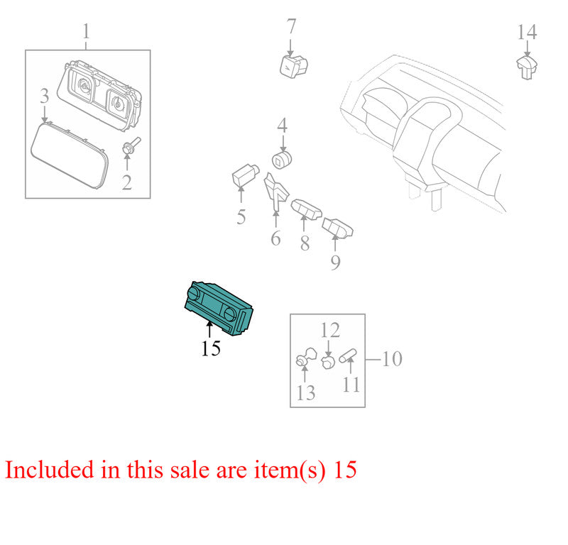 7A1318C612BH 2007-10 Lincoln MKX HVAC Ac Heater Temperature Control Panel Used 9A1Z19980A OEM