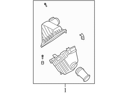 6F9Z9600AB 2005-2007 Ford Freestyle Air Filter and Housing Assembly Used OEM 6F9Z9600AB