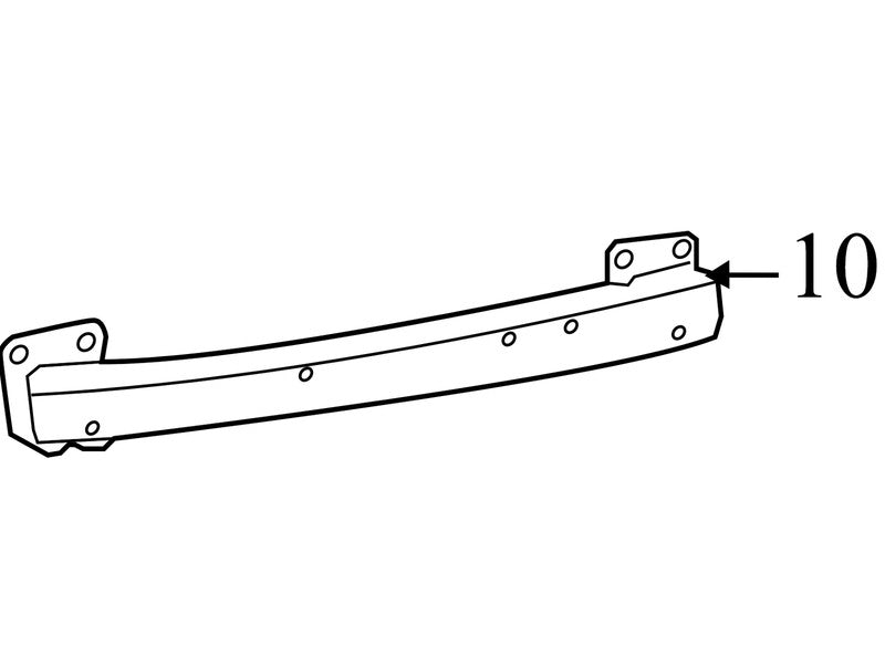 5113162AA 2008-2013 Chrysler Town &amp; Country Front Bumper Impact Bar Used 5113162AA OEM