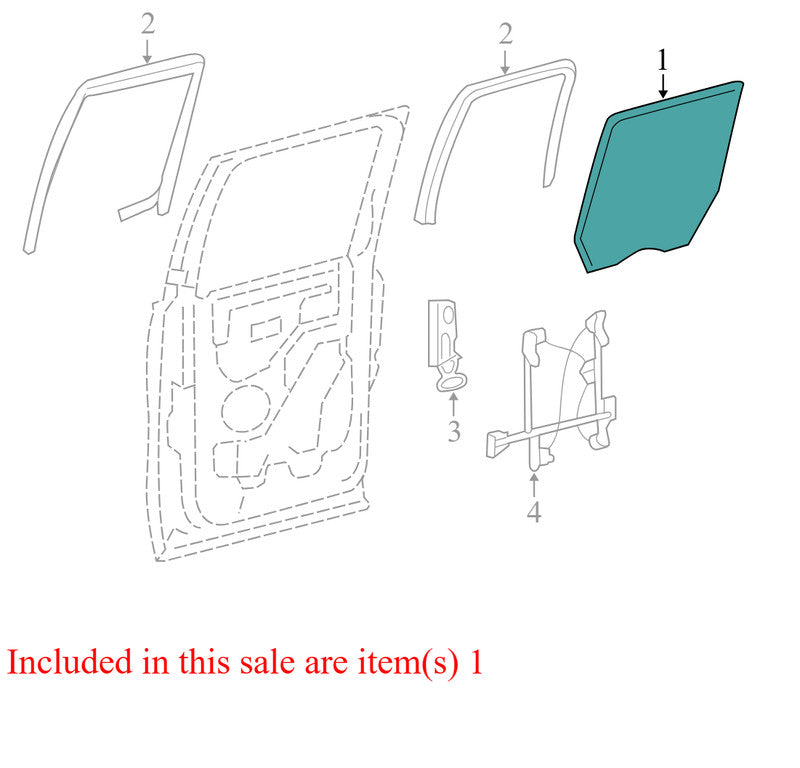 DD10467YPN 2004-2008 F-150 Super Cab Driver Rear Left Door Glass Used DD10467YPN OEM