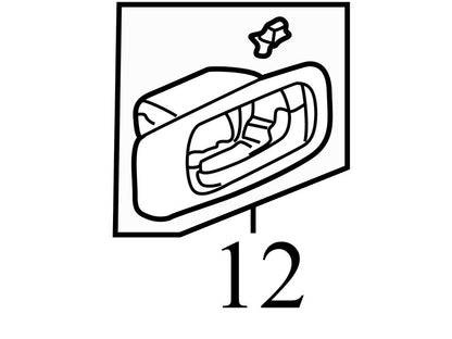 72161S9AA01ZD 2002-2006 Honda CR-V Passenger Interior Door Handle Used OEM 72161S9AA01ZD