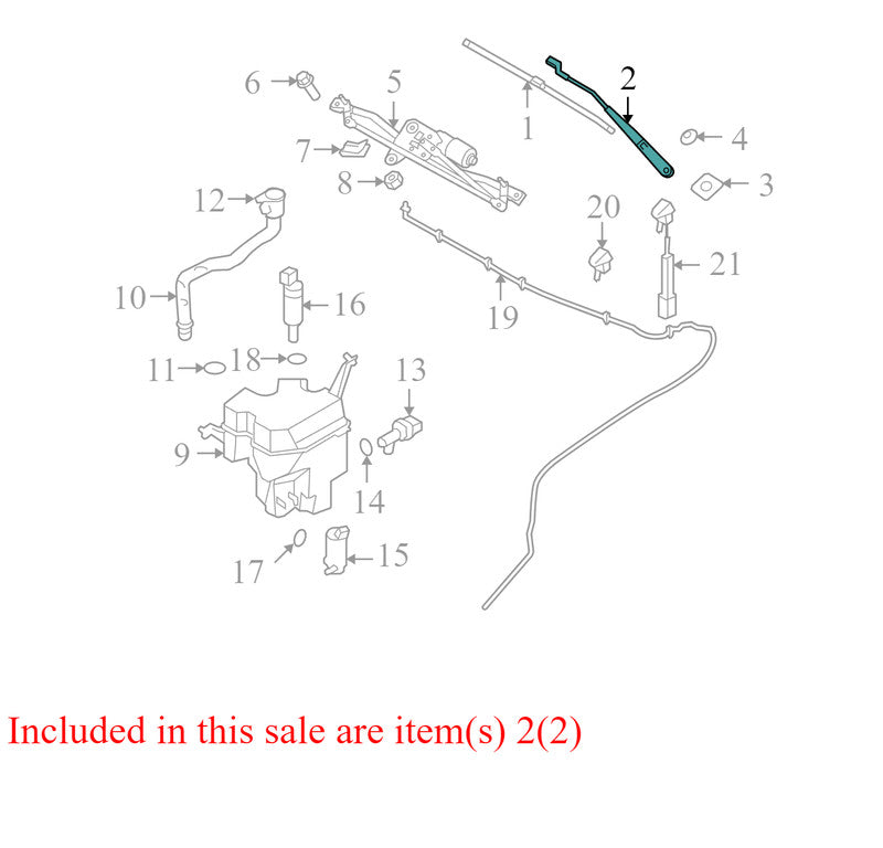 31276002 2010-2016 Volvo XC70 Windshield Wiper Arm Set Of 2 Used OEM 31276002