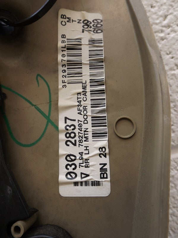 6L9Z7827406AAA 2006-2010 Mercury Mountaineer Driver Rear RL Interior Door Panel Used OEM