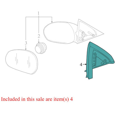 8L8Z17K709AC 2008-2012 Mercury Mariner Passenger FR Door Mirror Cover Used 8L8Z17K709AC OEM